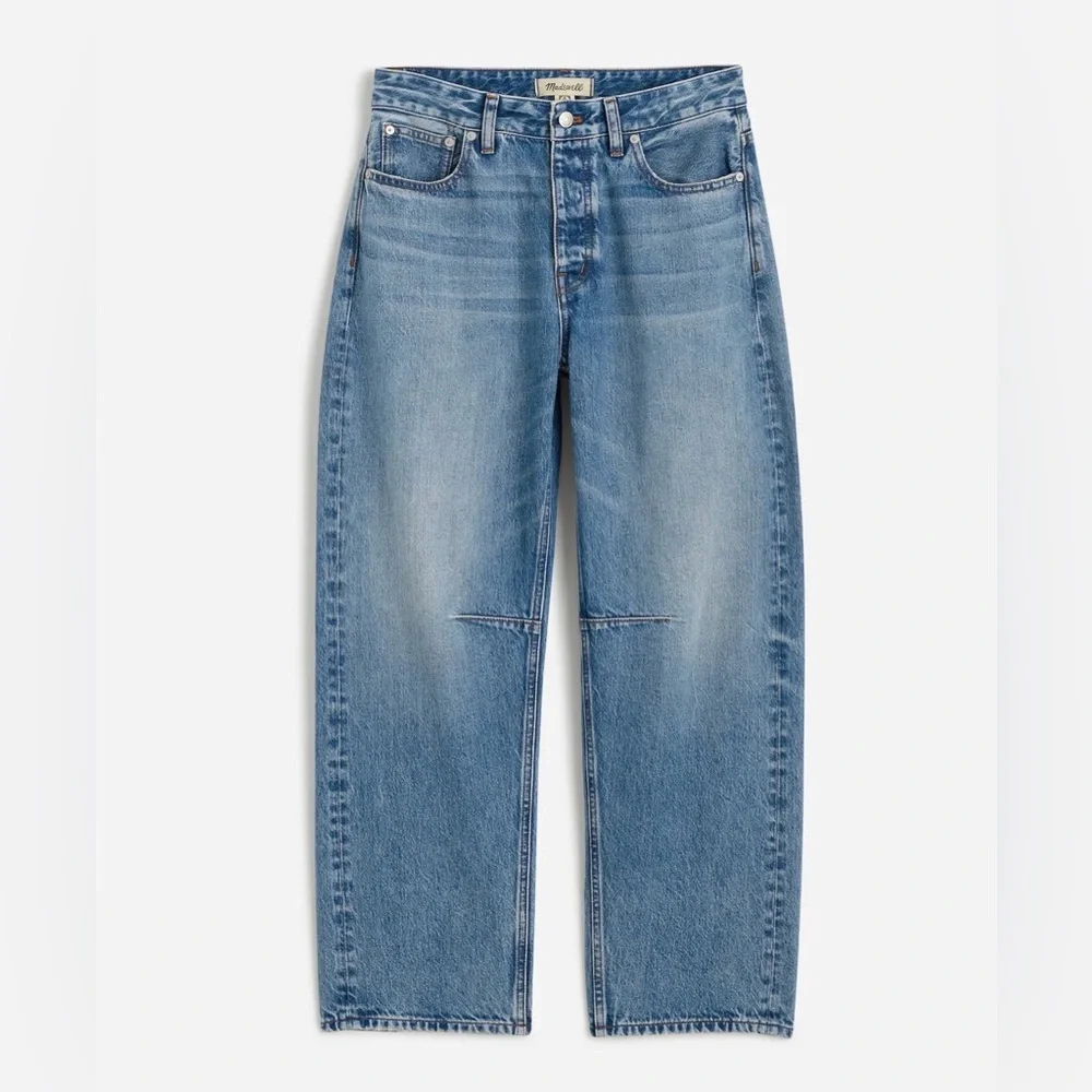 Madewell The Curvy Darted Barrel Leg Jean - Picture 1 of 5